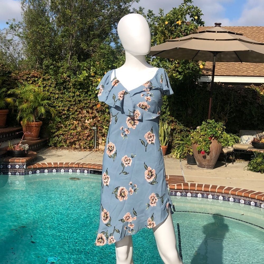 Mimi Chica Asymmetrical Ruffle Dress Size XS - Picture 3 of 12